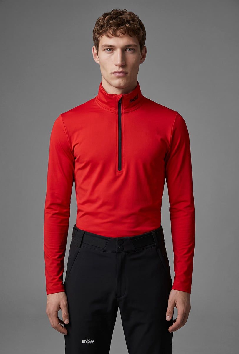 Ski-Midlayer Herren Söll ACTIVE II Red – Nahaufnahme - 2