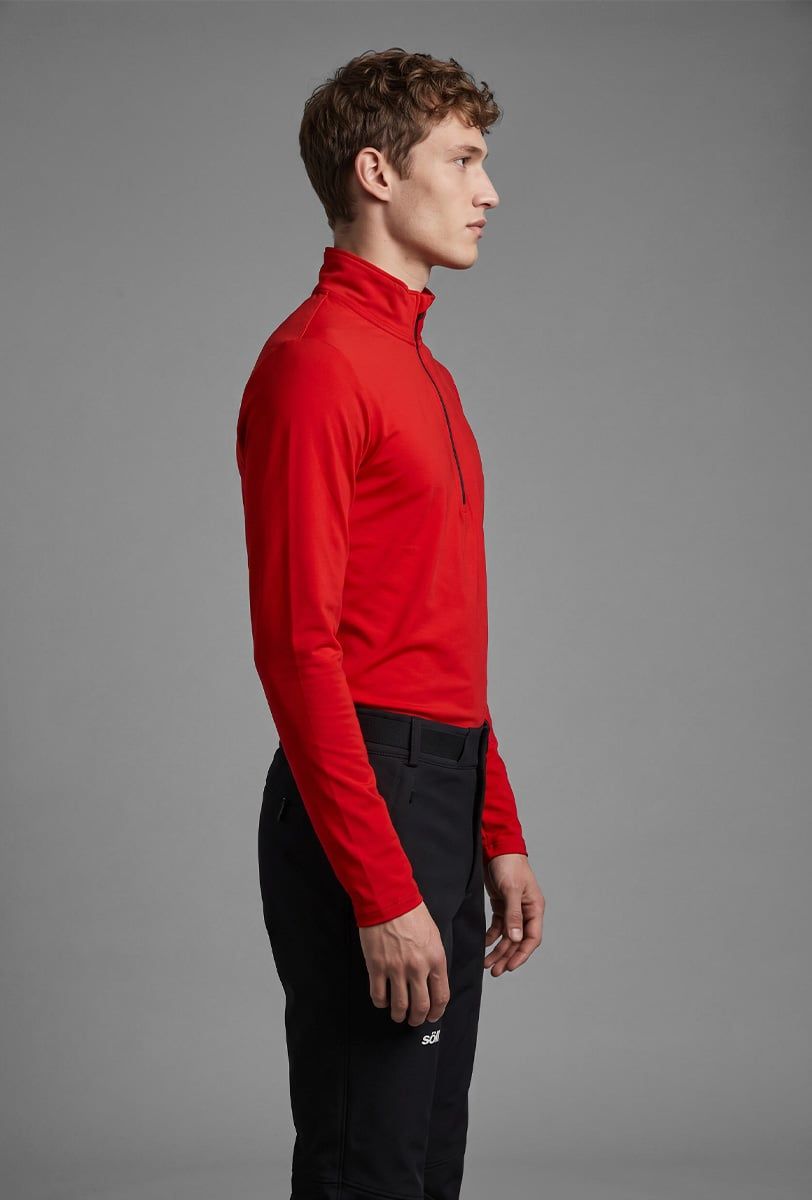 Ski-Midlayer Herren Söll ACTIVE II Red – Seitenansicht - 3