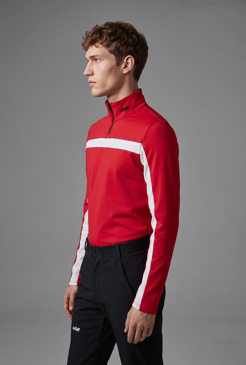 Ski-Midlayer Herren Söll GSTAAD Red – Seitenansicht - 3