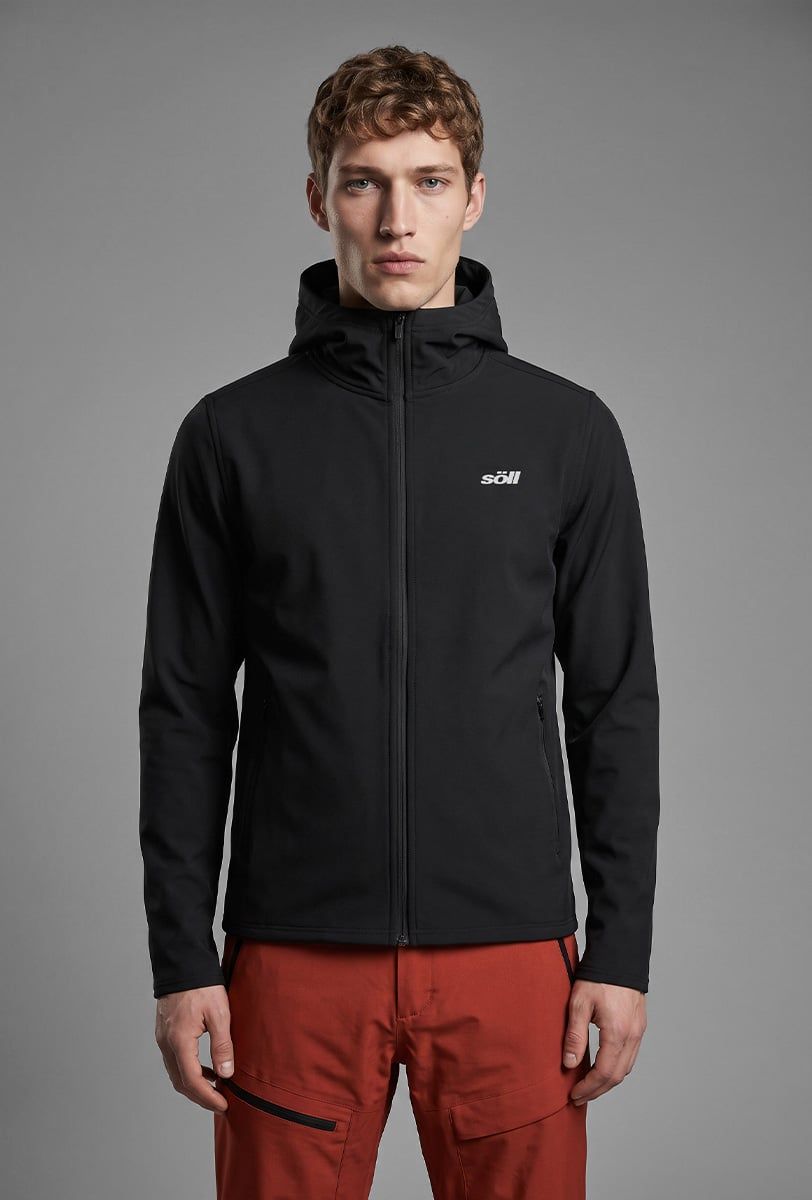 Fleecepullover Herren Söll KLOSTERS Black – Nahaufnahme - 2
