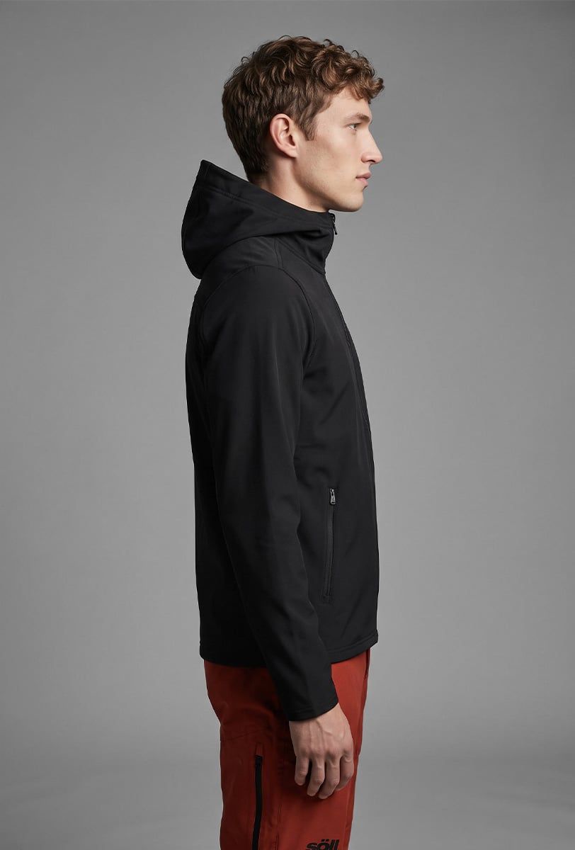 Fleecepullover Herren Söll KLOSTERS Black – Seitenansicht - 3