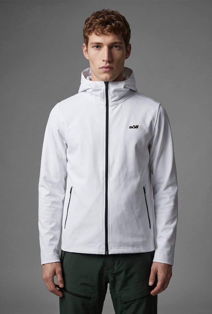 Fleecepullover Herren Söll KLOSTERS White – Nahaufnahme - 3