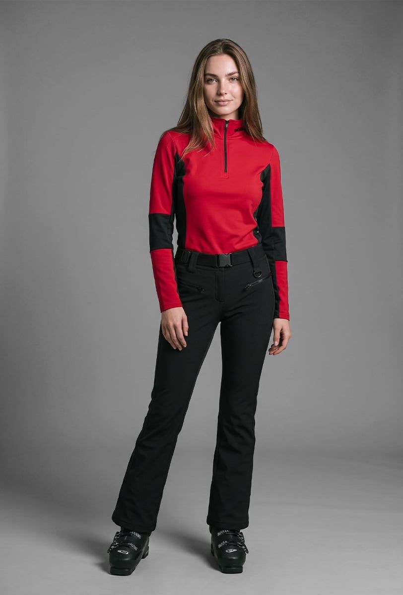 Ski Fleecepullover Damen Söll AVORIAZ Red - 1