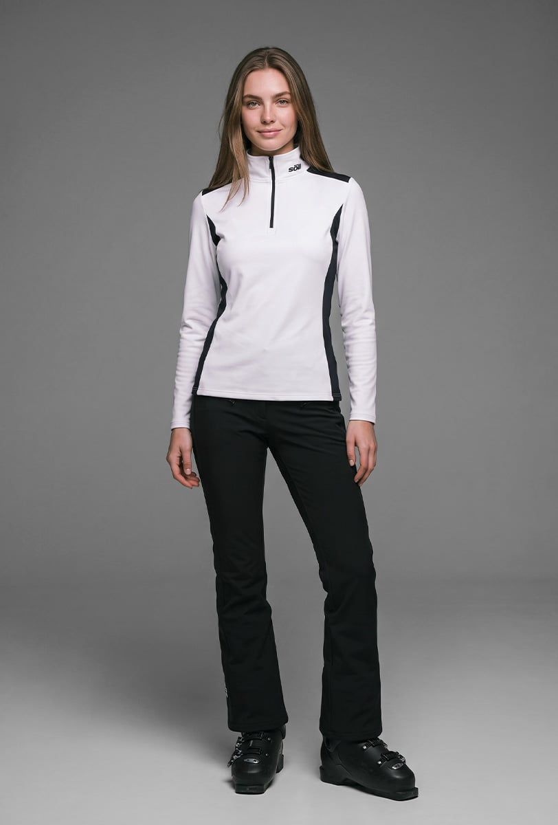 Ski Fleecepullover Damen Söll MEGEVE White - 1