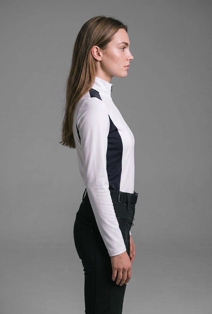 Ski Fleecepullover Damen Söll MEGEVE White – Seitenansicht - 2