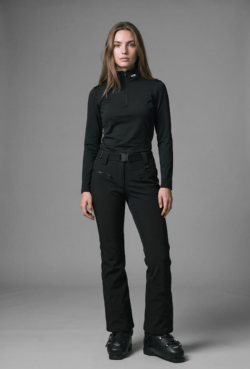 Ski Fleecepullover Damen Söll MORZINE Black - 1