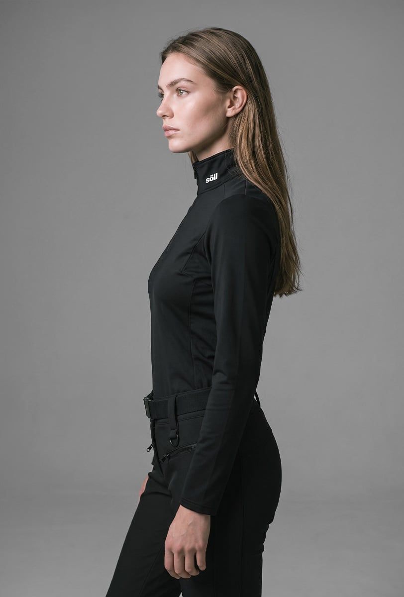Ski Fleecepullover Damen Söll MORZINE Black – Seitenansicht - 2