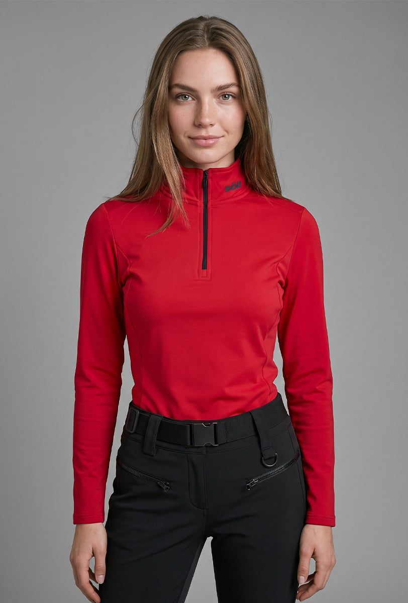 Ski Fleecepullover Damen Söll MORZINE Red – Nahaufnahme - 3