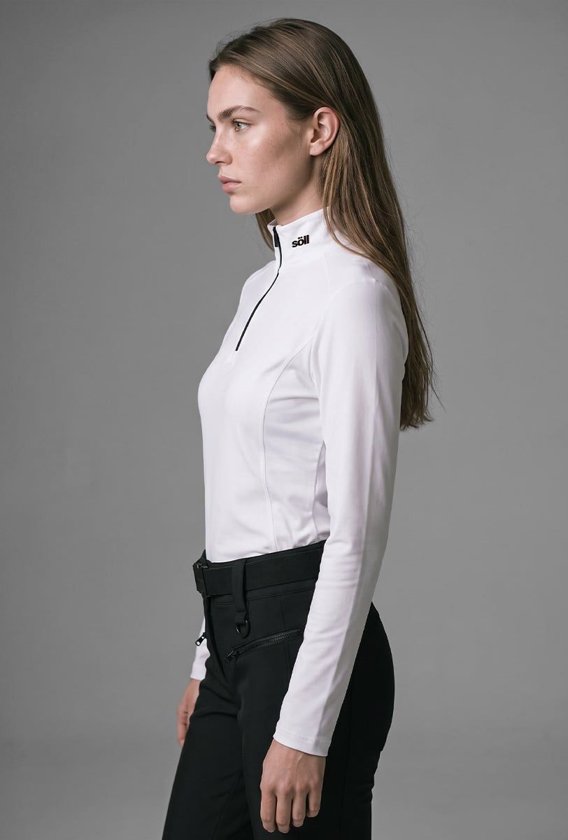 Ski Fleecepullover Damen Söll MORZINE White – Seitenansicht - 2