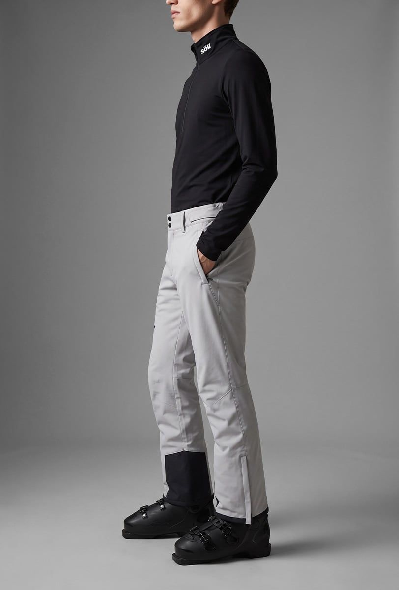 Herren Skihose Söll AGILE Light Grey – Detailansicht 1 - 3