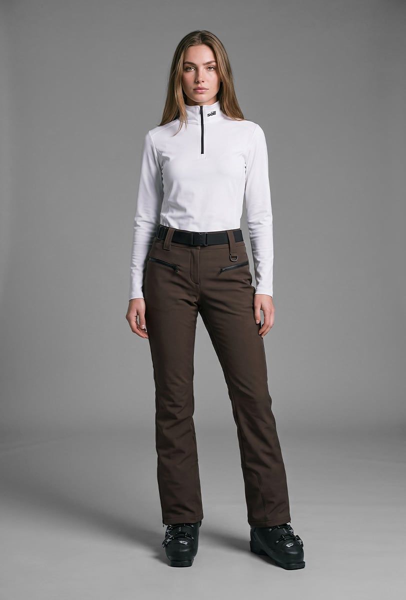 Damen-Skihose Söll STELLAR Chocolate – Vorderansicht - 5